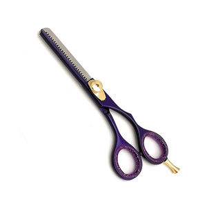 Ciseaux amincissants de coiffure de haute qualité Ciseaux de beauté de coupe de cheveux en acier allemand pour salon et usage domestique avec anneau en caoutchouc fantaisie - Product Image 1