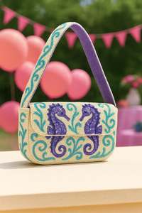 Sac de tortue de mer perlé, sac à bandoulière tortue, pochette perlée à la main, sac Animal océan, sac à main perlé Sea Life, - Product Image 4