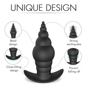 Jouet sexuel anal - Plug anal en silicone à charge magnétique avec vibrations puissantes - Product Image 2