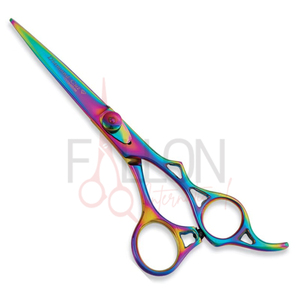 Rainbow <b>Floral</b> Professional Hair Cutting <b>Scissors</b> Stainless Steel Barber Salon Shears Custom Logo Hairdressing <b>Scissor</b> - Product Image 2