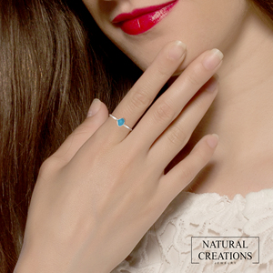 Premium 925 Plata de Ley suave cabina bisel ajuste apilable anillo Paraiba apatita piedra preciosa pera ovalada mujeres fiesta paquete 12 - Product Image 3