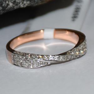 Elegante anillo de oro personalizado 14K 18K diamante natural corte brillante terceros certificado único aniversario de boda joyería para - Product Image 2