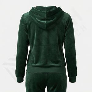 Ensemble de survêtement en velours pour femme, haut de sport, sweat-shirt et pantalon de survêtement pour femme, ensemble décontracté tendance, doux et confortable, couleur personnalisée - Product Image 2