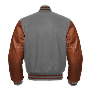 Fabricante personalizado de alta calidad transpirable hombres Varsity chaquetas acolchado bordado perlas rayas decoración Letterman mangas - Product Image 4