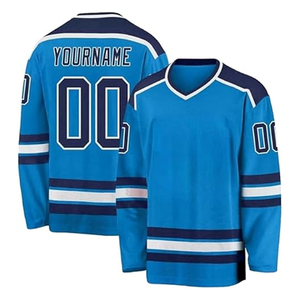 Custom Breathable Ice Hockey Jersey Men 2025 Long Sleeve Quick Dry Sublimation 100% Polyester Sports Uniform OEM Teamwear - Product Image 1