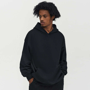 Pull-over à capuche en coton éponge français de haute qualité pour hommes sweat-shirt surdimensionné personnalisé lavé à la pierre pour l'hiver brodé - Product Image 5