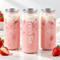 Fournisseur d'usine : Nouvelles canettes portables en PET avec couvercle en aluminium, transparentes, pour boissons gazeuses, bubble tea et café