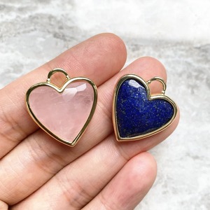 Natural Games stone For Choose Ring <b>Heart</b> Love Crystal <b>Quartz</b> Pendant Necklace Amethyst Labradorite Amazonite Aventurine <b>Rose</b> - Product Image 3