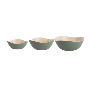 High quality modern design spun <b>bamboo</b> serving <b>bowls</b> fruit salad <b>bowls</b> OEM ODM wholesale price from Vietnam factory - Product Image 3
