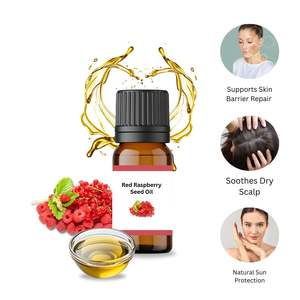 Aceite de semilla de frambuesa roja orgánica pura 100%, aceites portadores prensados en frío, fabricante al por mayor, precio a granel - Product Image 2