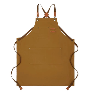 Tablier de boulanger en coton de haute qualité, logo personnalisé, tablier de cuisine, chef, barista, tablier en toile réglable, barbecue, jardin, tabliers brodés, delantal - Product Image 3