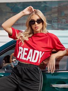 Gran oferta, camisetas de todas las tallas para mujer, venta al por mayor, 100% de algodón, camisetas informales a la moda con logotipo personalizado de su marca - Product Image 6