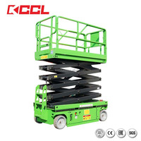 Ciseaux élévateurs électriques KCCL, hauteur de plateforme 12 m, capacité de charge 300 kg, propulsés hydrauliquement, autopropulsés pour la construction et l'entretien