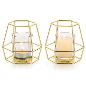 Porte-bougie décoratif en fil métallique suspendu pour la décoration de la maison, table à manger, cadeau - Product Image 4