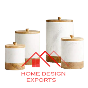 Los mejores accesorios de cocina de tendencia de almacenamiento Recipiente de mármol blanco con tapa de metal para alimentos y especias - Product Image 3