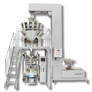 Máquina de envasado con pesadora multicabezal de 14 cabezales para llenado de granos en bolsas preformadas de fondo plano, apta para alimentos secos para mascotas, pescado y gatos - Product Image 1