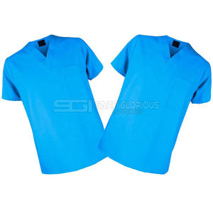 Uniformes Médicos Antiarrugas de Alta Calidad, Transpirables, con Cuello Alto y Manga Corta - Product Image 6