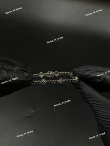 Classic <b>Black</b> Stone Tennis Moissanite Diamond <b>Bracelet</b> Silver Modern Link <b>Bracelet</b> For <b>Women</b> Wedding Party Jewelry - Product Image 2