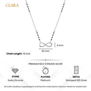 Compre un Mangalsutra de Plata Pura con Diamantes Chapados en Oro y Perlas, Collar Étnico Religioso con Cuentas, Regalo de Boda para Esposa - Product Image 6