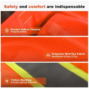 Chaleco de seguridad para construcción al aire libre con logotipo personalizado Protección DE SEGURIDAD reflectante de alta visibilidad - Product Image 4