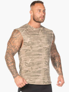 Wholesale Custom Logo Men's Camo Tank Top Sleeveless Gym Vest <b>Athletic</b> Workout Fitness Sportswear Running Muscle Cutt off Tshirt - Product Image 6