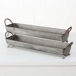 ที่แขวนผนังโลหะชุบสังกะสีจำนวนมากสไตล์บ้านไร่สำหรับตกแต่งบ้านดอกไม้สมุนไพรอากาศและพืชเทียมดีไซน์ตามสั่ง - Product Image 4