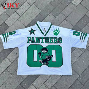 Camiseta de fútbol de talla grande para hombre, camiseta retro con estampado de cuello en V de secado rápido, camiseta cuadrada de fútbol de gran tamaño, camiseta de baloncesto para hombre VIKY IND - Product Image 2