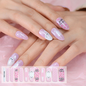 Pegatinas <span class=keywords><strong>de</strong></span> Gel Semicuradas <span class=keywords><strong>para</strong></span> <span class=keywords><strong>Uñas</strong></span> B2B <span class=keywords><strong>de</strong></span> Pascua, Diseño <span class=keywords><strong>de</strong></span> Conejito, Huevo y <span class=keywords><strong>Puntos</strong></span>, Calidad <span class=keywords><strong>de</strong></span> Salón, Envolturas <span class=keywords><strong>de</strong></span> Gel UV <span class=keywords><strong>para</strong></span> <span class=keywords><strong>Uñas</strong></span>, Impermeables y Duraderas - Product Image 1