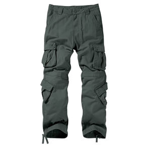 Venta al por mayor de ropa de calle personalizada, pantalones cargo con múltiples bolsillos para hombre, pantalones de chándal gruesos apilados para hombre, pantalones holgados - Product Image 4