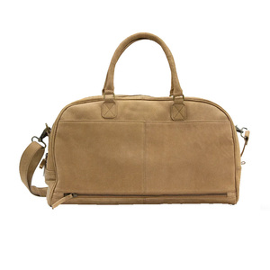 Sac de sport en cuir vintage de luxe, grande capacité, pliable, voyage, sangle réglable, fermeture éclair personnalisée de haute qualité, vente en gros - Product Image 1