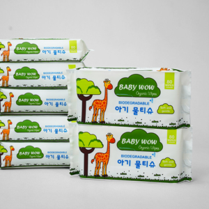 Toallitas húmedas de tela no tejida ecológicas compactas de 80 unidades Baby Wow, toallitas de limpieza perfumadas desechables para uso doméstico - Product Image 1