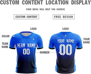 Camiseta de camiseta de fútbol con método de impresión por sublimación unisex de servicio OEM, ropa deportiva de alta calidad, camiseta de fútbol con logotipo bordado - Product Image 2