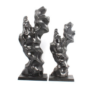 Finition à patine blanche en fonte d'aluminium Sculpture unique faite à la main artisanat en métal décoratif pour la maison en gros - Product Image 6