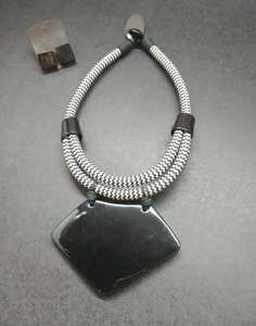 Collar con colgante de corazón de resina hecho a mano de Sudáfrica Bohemia, collar de cadena con cuentas de resina marrón para mujer - Product Image 6