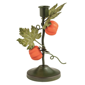 Porte-bougie en fer fait main avec citrouille et feuilles vertes pour la décoration de table à la maison, pour les mariages et les réunions de famille - Product Image 3