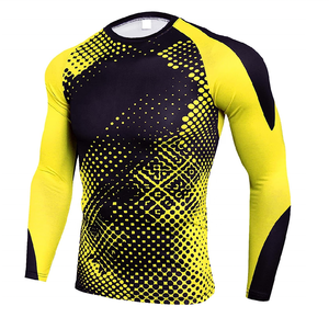 Men Long Sleeve Mma <b>Compression</b> <b>Shirt</b> Rashguards Rash Guard for Bjj Rash Guard Mma - Product Image 1