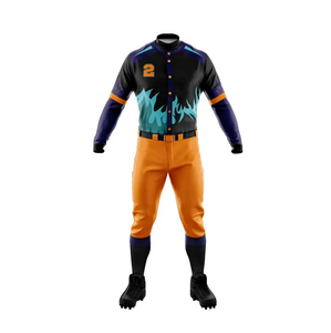 Mejor diseño OEM logotipo personalizado impresión béisbol Jersey peso ligero uniforme en varios colores impresión por sublimación - Product Image 1