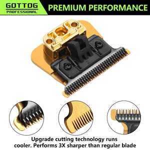 Lames de rechange en acier inoxydable pour tondeuses à cheveux, à espacement zéro, compatibles avec la langue française pour la coupe de cheveux - Product Image 3