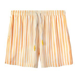 Maillot de bain jaune Striper conçu avec une poche latérale zippée en matériau élastique doux et polyvalent pour la plage ou les entraînements - Product Image 1