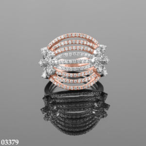 แหวนแต่งงานเพชรแล็บสีขาวทรงทริปเปิลทวิสต์ ทองคำโรสโกลด์ 10k สำหรับผู้หญิง ทรงกลมเจียระไนแบบบริลเลียนท์ พร้อมใบรับรอง - Product Image 2