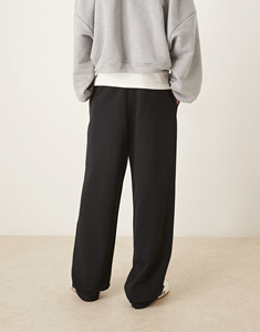 Pantalon de jogging pour homme en toile de coton épaisse, logo imprimé à l'écran, délavé, surdimensionné, jambe large, ample, décontracté - Product Image 3