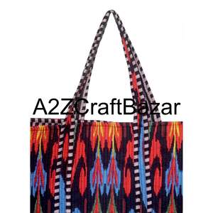 Floral Block Printed Washable Travelling And Daily Use <b>Bag</b> Eco Friendly 100 % Cotton Tote <b>Bag</b> <b>Large</b> Quilted For Shopping <b>Bags</b> - Product Image 2