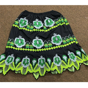 Faldas informales transpirables bordadas, vestido de baile de Guam Pohnpei polinesio Hawaiano, cintura Natural, 100% de algodón, todas las estaciones para mujer - Product Image 2