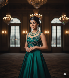 Ensemble de bijoux de mariée de luxe AD Fashion pour femmes, collier avec boucles d'oreilles, bijoux traditionnels de haute qualité pour les fêtes de mariage - Product Image 4