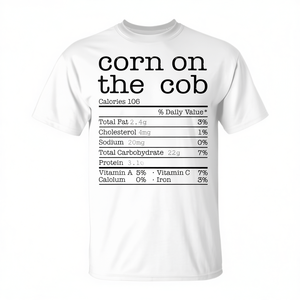 Camiseta Promocional con Información Nutricional de Maíz en Mazorca para Acción de Gracias y Navidad - Product Image 2
