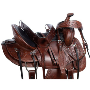 Sillín personalizable de estilo occidental para carreras de caballos de cuero puro de alta calidad a un precio razonable para propietarios de caballos - Product Image 2