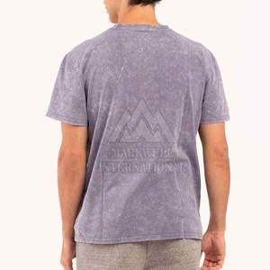 T-shirts pour hommes en tissu respirant, style streetwear, délavés à l'acide, très vendus, légers - Product Image 2