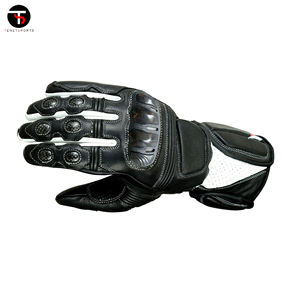 Gants de sport d'été de haute qualité Polyester respirant avec tissu et paume en cuir numérique Gants en cuir de moto Prix - Product Image 2