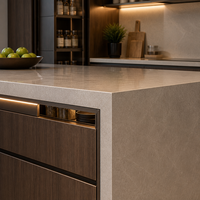 Armoires de cuisine modernes de luxe sur mesure avec îlot, placards modulaires, service de personnalisation pour toute la maison