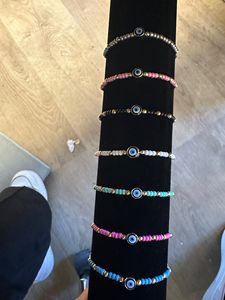 DAFNI BIG PAZAR สร้อยข้อมือลูกปัดหินธรรมชาติสไตล์โบฮีเมียน พร้อมจี้ตาปีศาจ น้ำหนักเบา ทอหลากสี เหมาะสำหรับทุกเพศ ใส่ได้ทุกวัน - Product Image 1